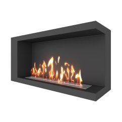 Биокамин угловой SteelHeat LONG 1000 правый