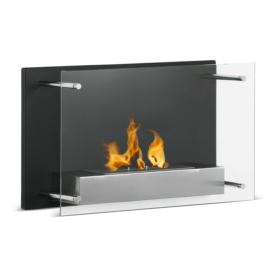 Настольный биокамин с защитным стеклом Tabletop SafeFlame, черный