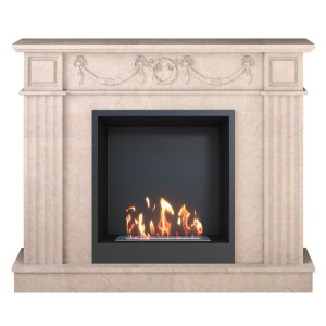 Биокамин в мраморном портале SteelHeat Washington M