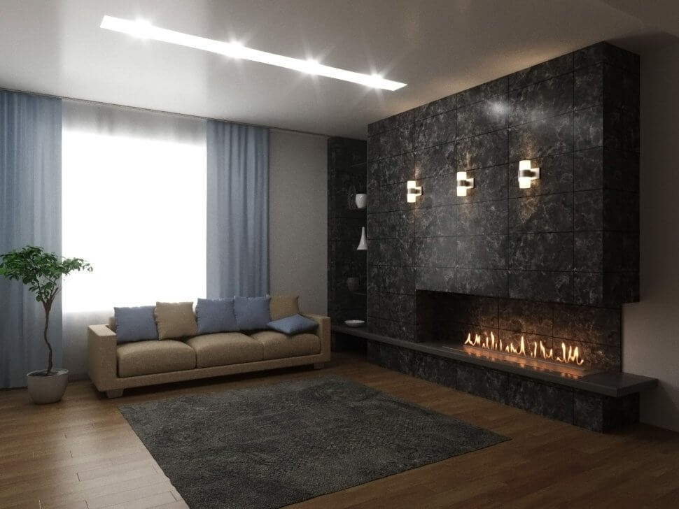 Автоматический биокамин Lux Fire Smart Flame 1900 RC INOX