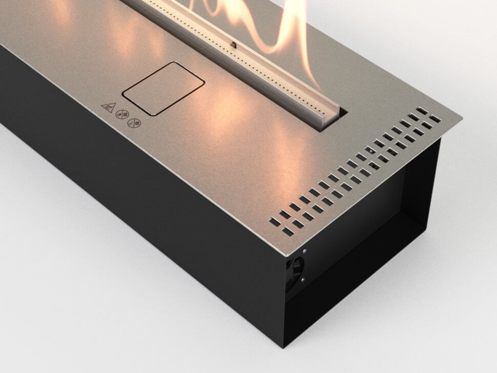 Автоматический биокамин Lux Fire Smart Flame 1500 RC INOX