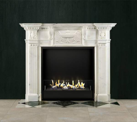 Биокамин в мраморном портале Firezo Stellato, стандарт