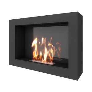 Биокамин SteelHeat WALL ONE 800 LITE черный
